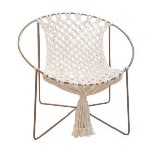 Fauteuil rond en macramé Ø 80cm